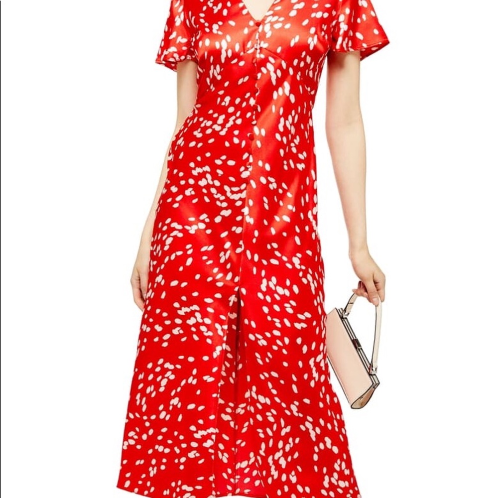Topshop midi dress with slit